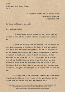 Click to read letter